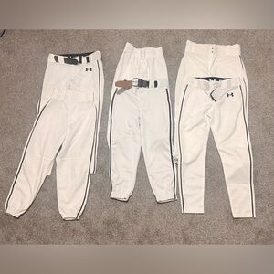 Bundle Of 6 Under Armor Team Baseball Pants Boys / Girls Size XS S M Polyester